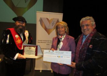 ‘Michel’junto a María Luisa Molinera y José María Bravo.