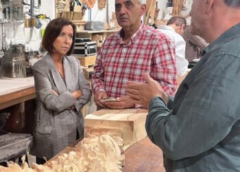 María Pettit, directora general de Comercio y Miguel Ángel Tapia, presidente de Foacal.