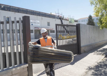 Obras en el IES 'María Moliner'. / KAMARERO