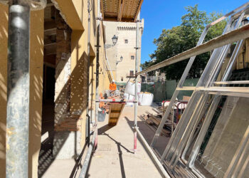 Mercado de Los Huertos, durante el periodo de obras de remodelación. / EL ADELANTADO