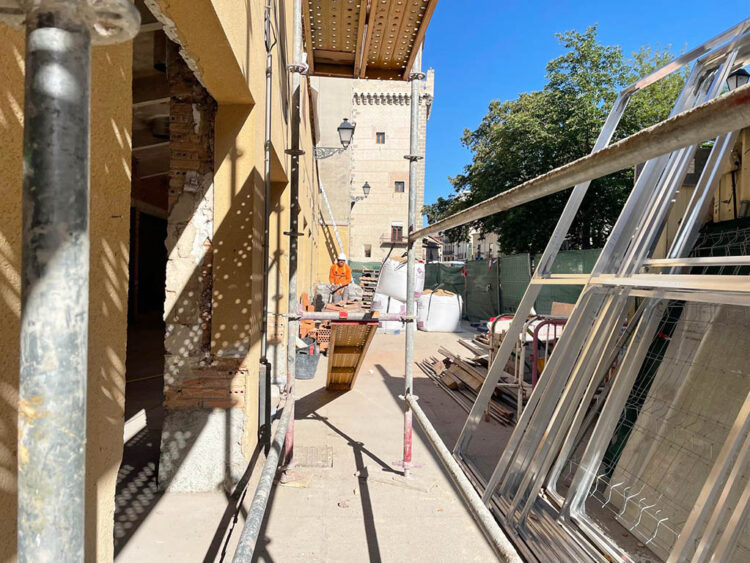 Mercado de Los Huertos, durante el periodo de obras de remodelación. / EL ADELANTADO