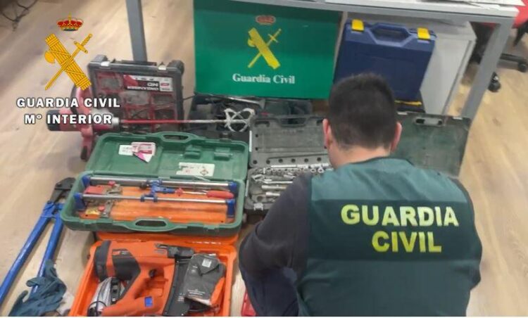 Material incautado tras los robos. / GUARDIA CIVIL