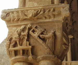 Los dominicos del convento se retrataron a sí mismos trabajando en la construcción de su propio claustro.