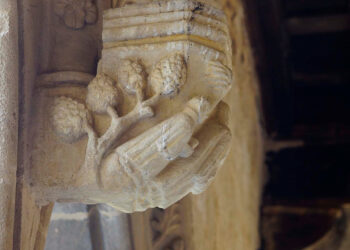 Dos dominicos bajo un árbol.