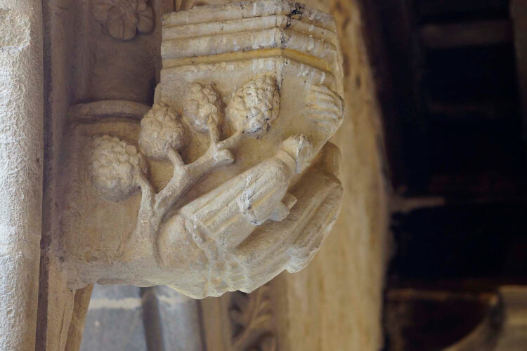 Dos dominicos bajo un árbol.