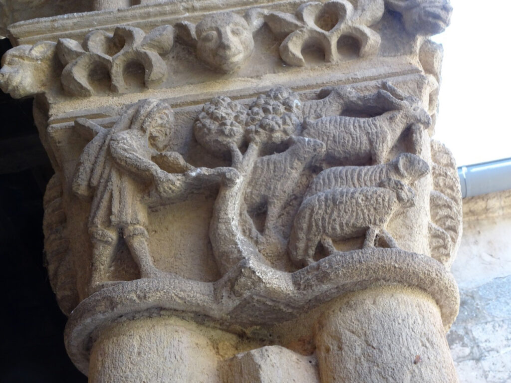 Un pastor con sus ovejas.