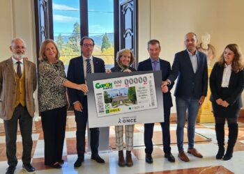 Presentación del cupón como homenaje al Palacio Real / E.A.