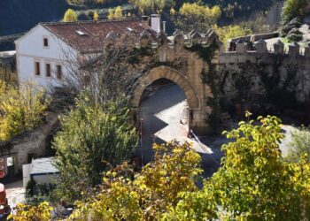 Vista de una de las zonas de rodaje acordonada.