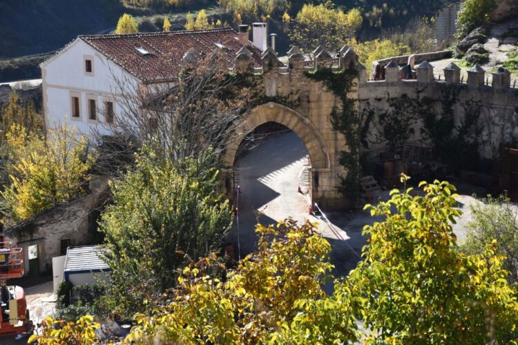 Vista de una de las zonas de rodaje acordonada.
