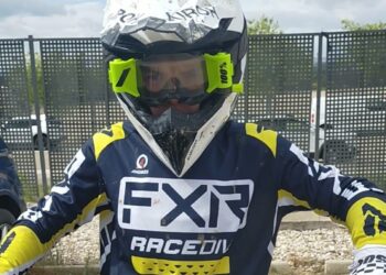 Hugo Herranz Rubio, preparado para participar en una carrera./ E.A.