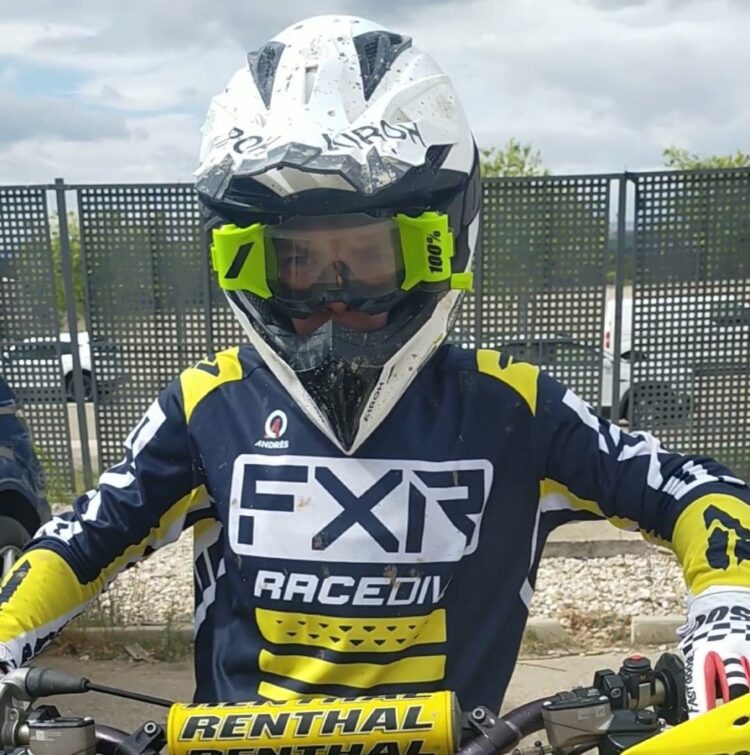 Hugo Herranz Rubio, preparado para participar en una carrera./ E.A.