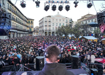 Vista de uno de los DJ’s durante la celebración de la ‘Tardebuena’.