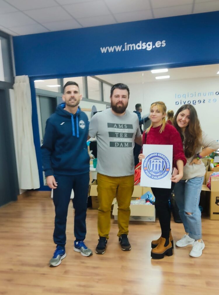 Colaboración entre Segosala y Voluntarios Segovianos por Valencia.