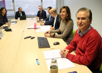 José Luis Sanz Merino participa en la reunión del Patronato de Scayle. / Peio García