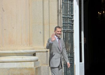 El rey Felipe VI durante una visita a La Granja/KAMARERO