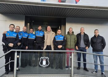 El grupo de agentes que partió ayer hacia Valencia