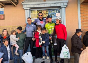Podio del Premio Ciclista Navideño, Memorial Alfonso Martín./ E.A.