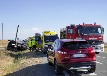 Accidente de tráfico en la CL-605. / EL ADELANTADO
