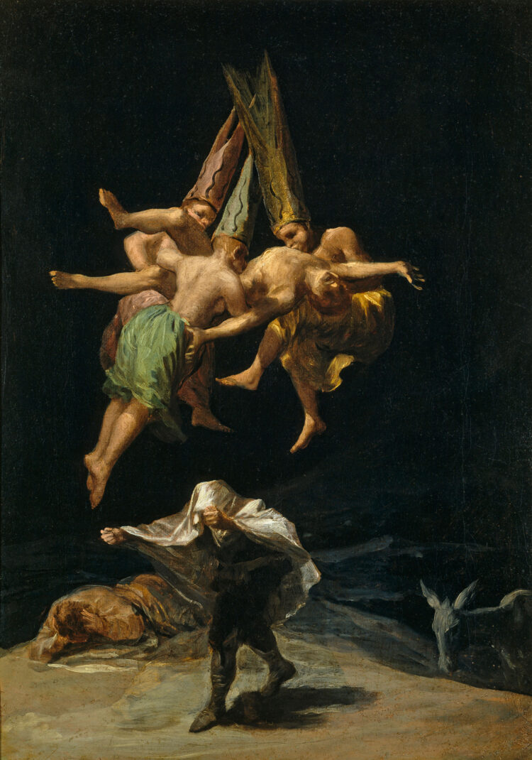 Vuelo de Brujas, 1797, de Francisco de Goya.