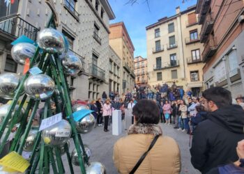 Momento del acto por las personas con discapacidad.