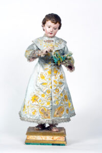 Niño esposo o esposito. Madera tallada y policromada: 71x23x15 cms. Convento de Franciscanas Clarisas de Santa Isabel.