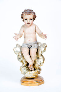 Imágenes del Niño Jesús para la adoración en Segovia (II) 10 Ninos 22 Nino entronizado sobre nubes doradasMisioneros