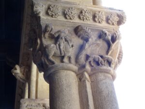 Las escenas taurinas en el Claustro de Santa María la Real (y VI) 4 Escena que representa a un cetrero montando a caballo.