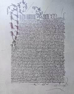 Isabel I de Castilla y Segovia 4 Facsímil del Acta notarial del matrimonio de los Reyes Católicos.