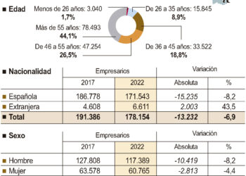 Datos acerca de la demografía del sector empresarial en la Región./ ICAL