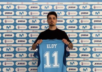 Eloy de Pablos, en su presentación como jugador del Ínter./ MOVISTAR ÍNTER