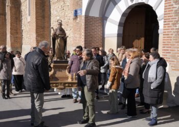 Procesión de San Antón en la localidad de Rapariegos./ E.A.