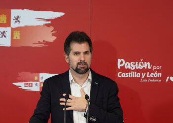 El secretario general del PSOE de Castilla y León y portavoz en las Cortes, Luis Tudanca. / Miriam Chacón