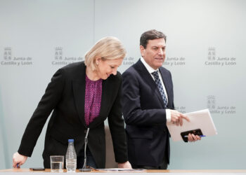 Isabel Blanco y Fernández Carriedo, durante la rueda de prensa posterior al Consejo de Gobierno. / Rubén Cacho