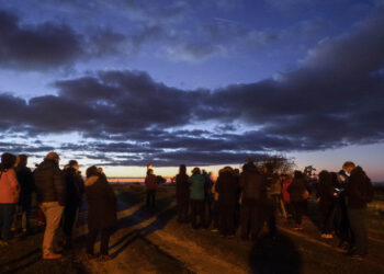 Aficionados en una actividad de astroturismo.