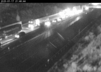 Momento del accidente registrado por las cámaras de la DGT