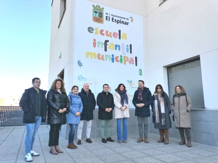 Momento de la visita a la escuela de El Espinar