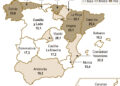 Mapa de España con los titulados en las materias STEM./ ICAL