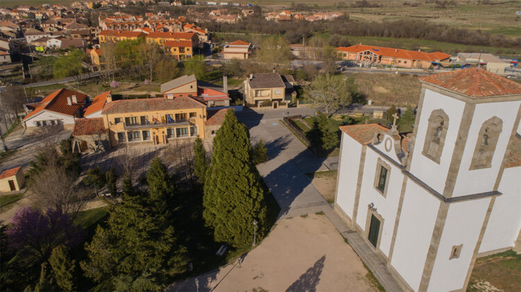 Vista aérea de la localidad de Trescasas / AYTO. DE TRESCASAS