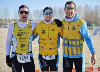 Delegación del Triatlón IMD Segovia durante la cita en Burgos./IMD SEGOVIA