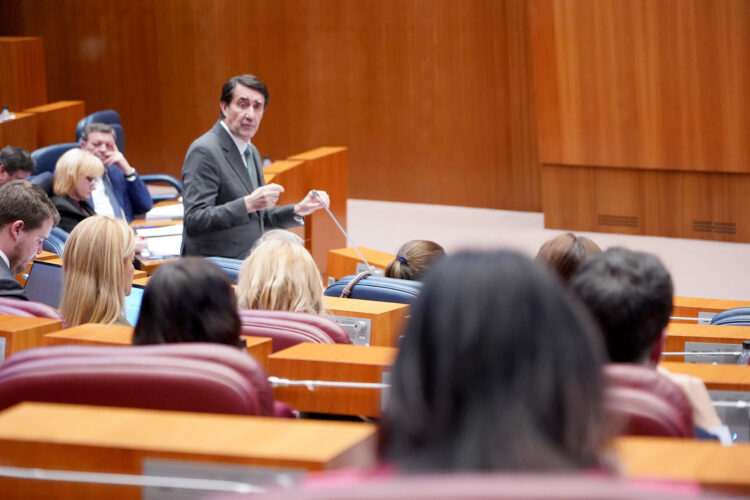 Suárez-Quiñones señala que hay 95 solicitudes para plantas de biogás en Castilla y León 1 El Consejero de Medio Ambiente, Vivienda y Ordenación del Territorio durante su intervención en el Pleno. / Leticia Pérez