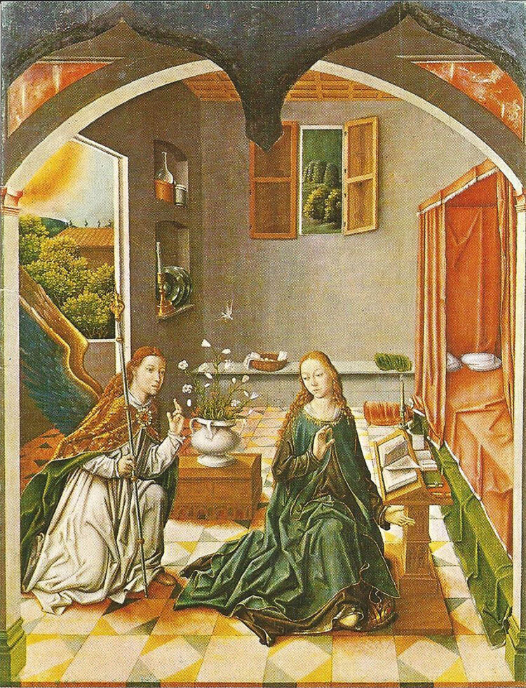 Junta e Iberdrola iluminan y restauran las tablas de Fernando Gallego de Arcenillas (Zamora) 1 La Anunciación es una de las 11 tablas, de las 35 que había originalmente, que han sobrevivido al paso del tiempo.