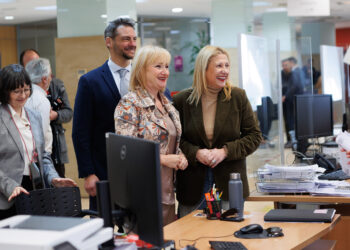 La Consejera de Industria durante la presentación de la oficina virtual del Servicio Público de Empleo de Castilla y León. / Concha Ortega