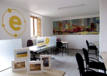 Vista del espacio coworking de Boceguillas / E.A.