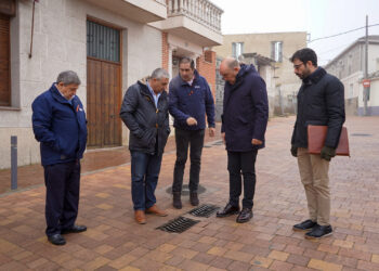 De Vicente en su visita a la localidad de Coca / DIPUTACIÓN DE SEGOVIA