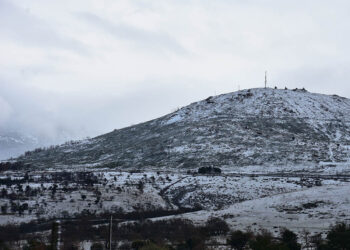 Nieve en la vertiente segoviana de la Sierra de Guadarrama. / A.M.