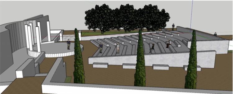 Recreación del proyecto del auditorio exterior de San Francisco / E.A.