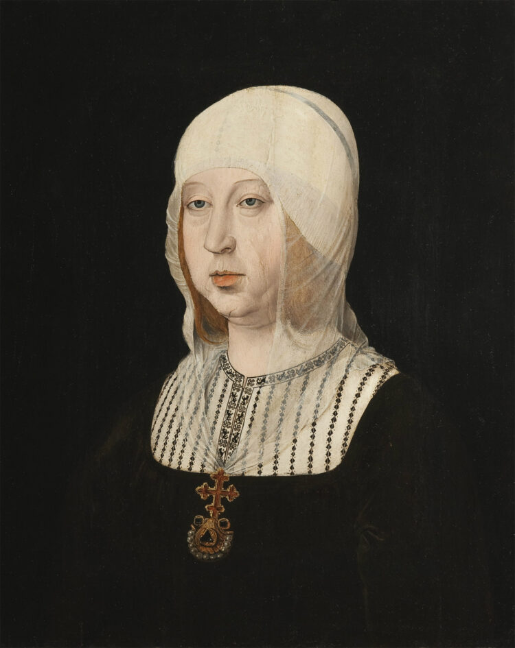 La reina, en un retrato del año 1500.