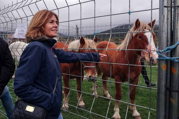 “Lanzamos una campaña de descuentos por compras en comercios rurales” 1 Magdalena Rodríguez en la feria del ganado de Navafría.