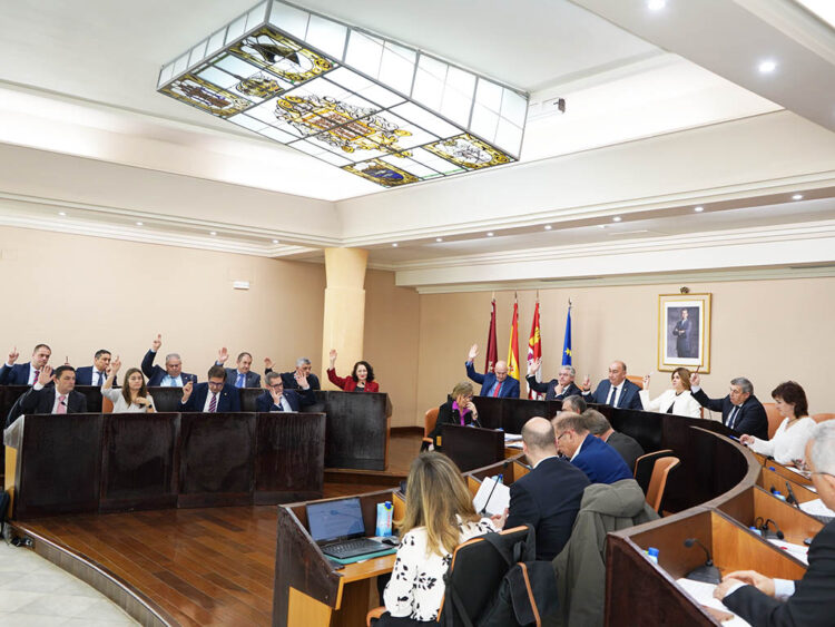 El Pleno de la Diputación aprueba el reparto del PAIMP con 247 inversiones que superan los 9,4 millones 1 Votación en el Pleno de la Diputación de Segovia. / DIPUTACIÓN