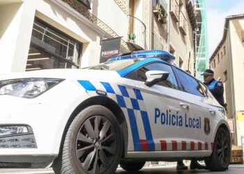 Intervención de la Policía Local de Segovia en la calle Real. / KAMARERO